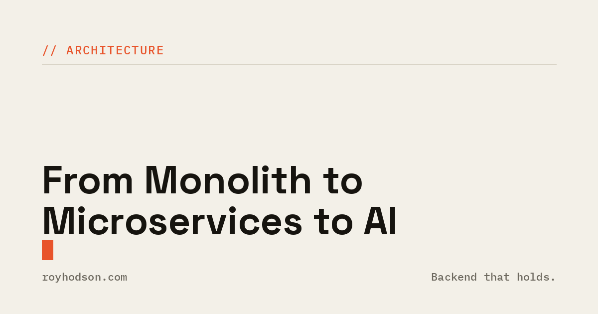 From Monolith to Microservices to AI Features