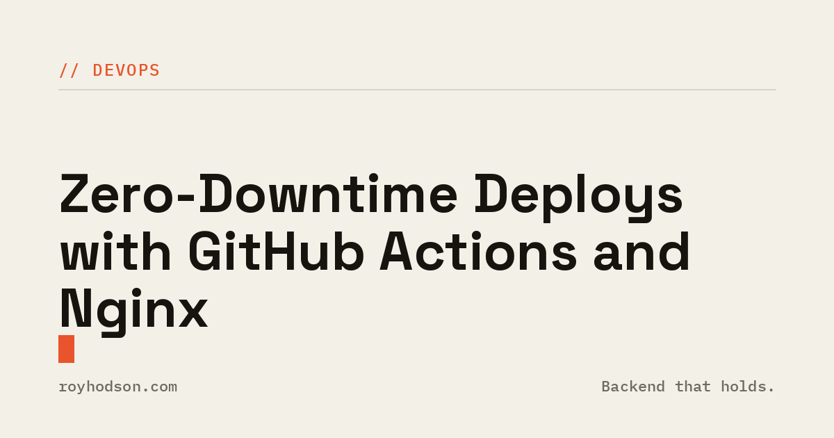 Zero-Downtime Deploys with GitHub Actions and Nginx